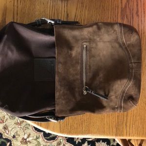 Suede Coach hobo